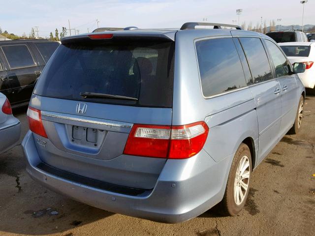 5FNRL38886B078854 - 2006 HONDA ODYSSEY TO BLUE photo 4