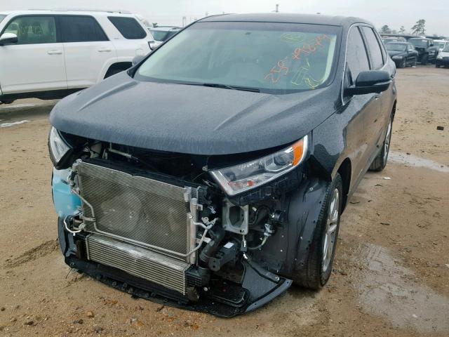 2FMTK3K96FBB06752 - 2015 FORD EDGE TITAN BLACK photo 2