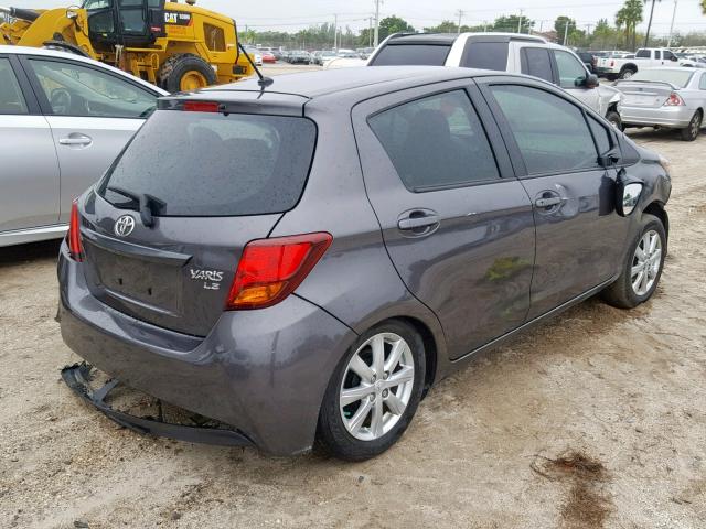 VNKKTUD37HA075853 - 2017 TOYOTA YARIS L GRAY photo 4