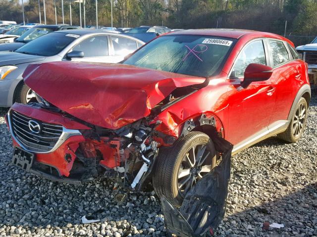 JM1DKFD77H0168008 - 2017 MAZDA CX-3 GRAND RED photo 2