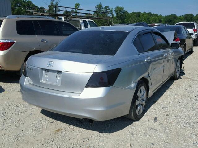 1HGCP26838A050416 - 2008 HONDA ACCORD EXL SILVER photo 4