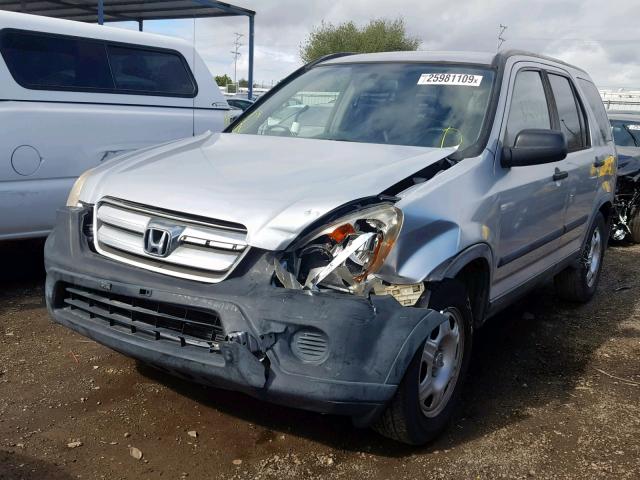 JHLRD685X5C014429 - 2005 HONDA CR-V LX SILVER photo 2