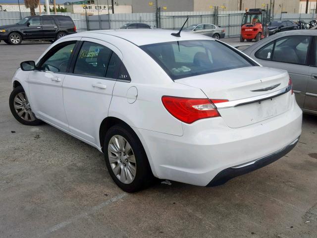 1C3CCBAB5CN105824 - 2012 CHRYSLER 200 LX WHITE photo 3