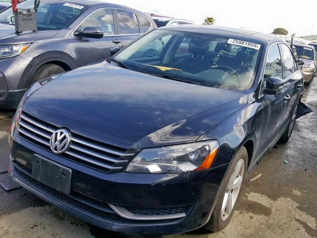 1VWBP7A36DC047864 - 2013 VOLKSWAGEN PASSAT SE BLACK photo 2