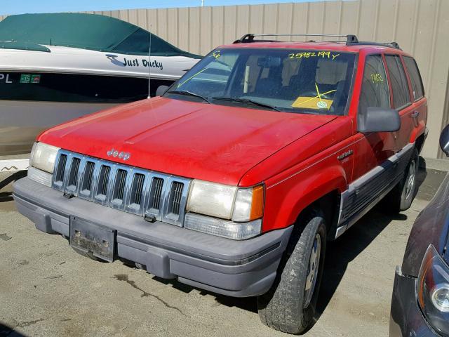 1J4GZ58YXRC336207 - 1994 JEEP GRAND CHER RED photo 2