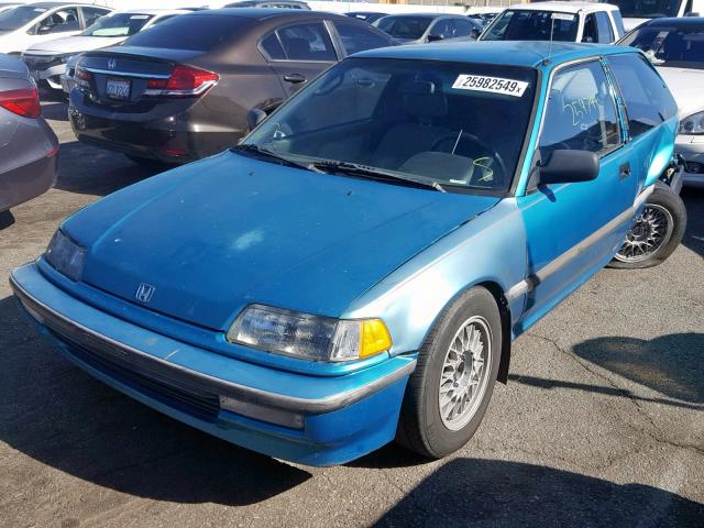 2HGED6457MH560331 - 1991 HONDA CIVIC DX TURQUOISE photo 2