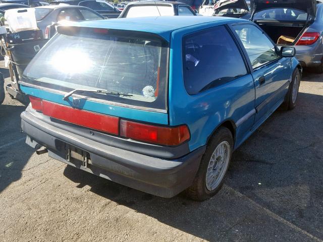 2HGED6457MH560331 - 1991 HONDA CIVIC DX TURQUOISE photo 4