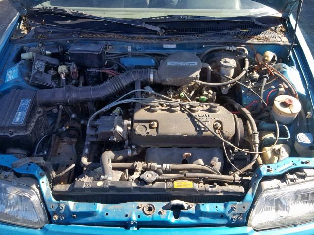 2HGED6457MH560331 - 1991 HONDA CIVIC DX TURQUOISE photo 7