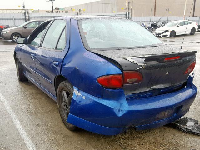 1G1JH52F437282742 - 2003 CHEVROLET CAVALIER L BLUE photo 3