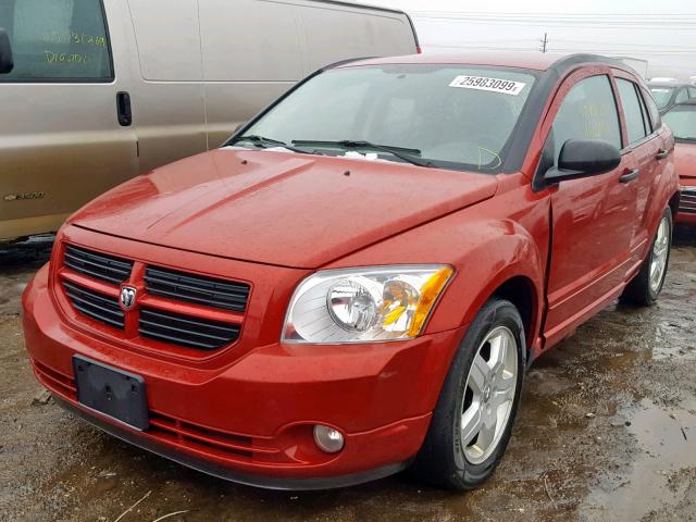 1B3HB48B08D626356 - 2008 DODGE CALIBER SX RED photo 2