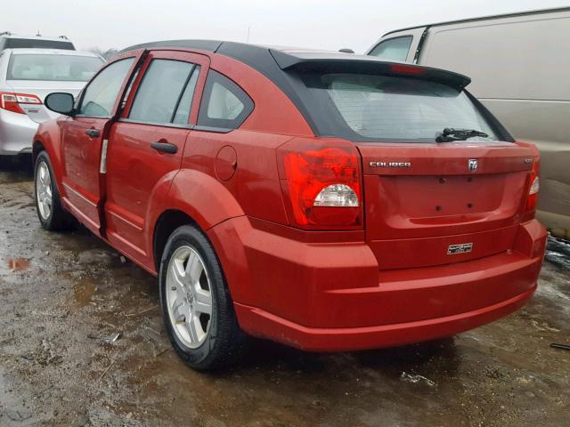 1B3HB48B08D626356 - 2008 DODGE CALIBER SX RED photo 3