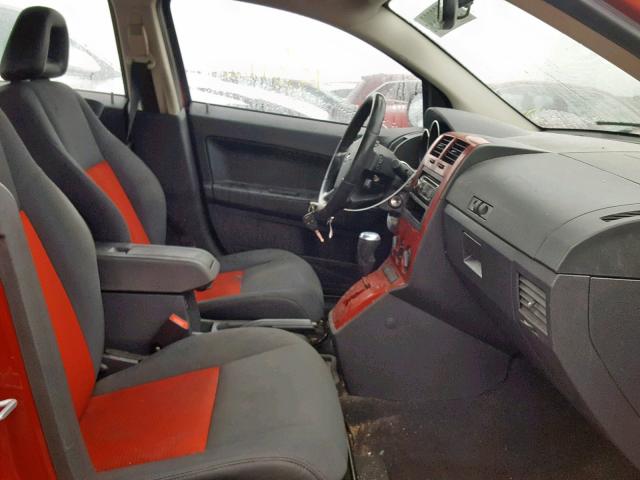 1B3HB48B08D626356 - 2008 DODGE CALIBER SX RED photo 5