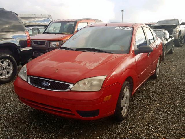 1FAFP34N26W208079 - 2006 FORD FOCUS ZX4 RED photo 2