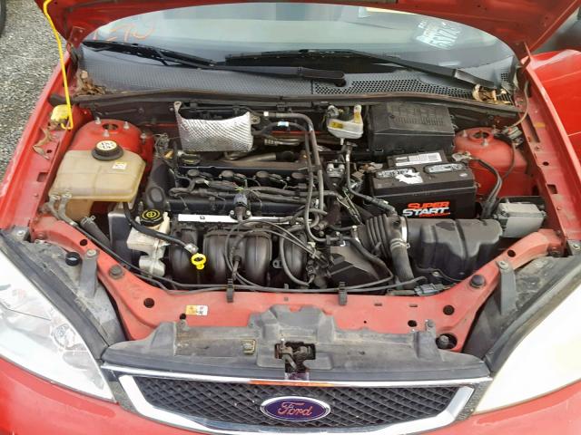 1FAFP34N26W208079 - 2006 FORD FOCUS ZX4 RED photo 7