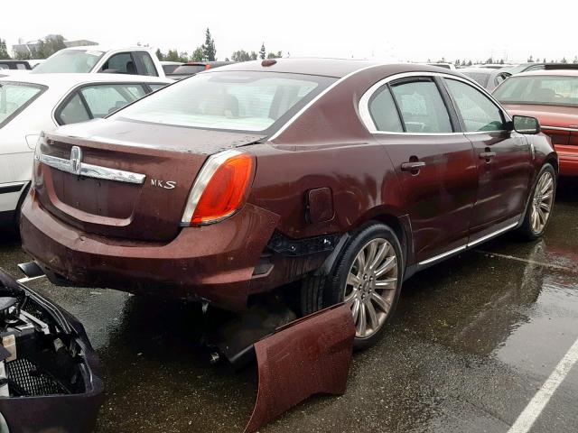 1LNHM93R29G611864 - 2009 LINCOLN MKS MAROON photo 4