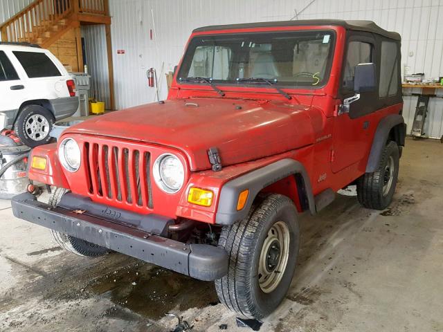 1J4FY29P2VP547844 - 1997 JEEP WRANGLER / RED photo 2