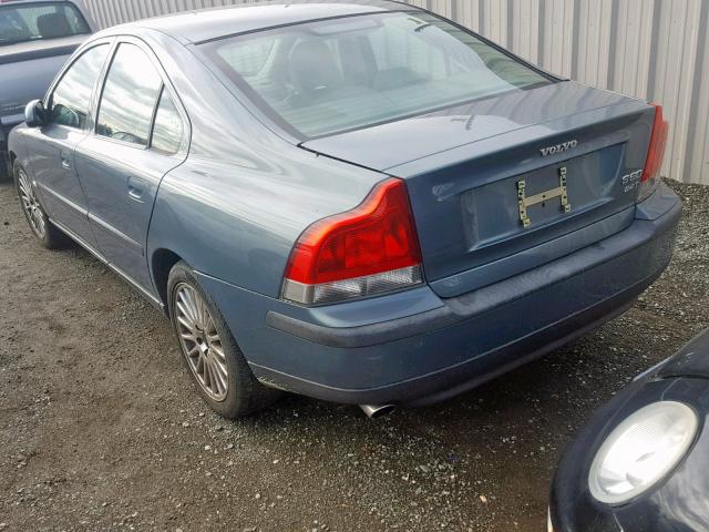 YV1RS58D032277594 - 2003 VOLVO S60 2.4T BLUE photo 3