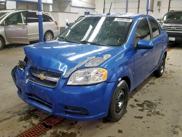KL1TD56E59B341565 - 2009 CHEVROLET AVEO LS BLUE photo 2