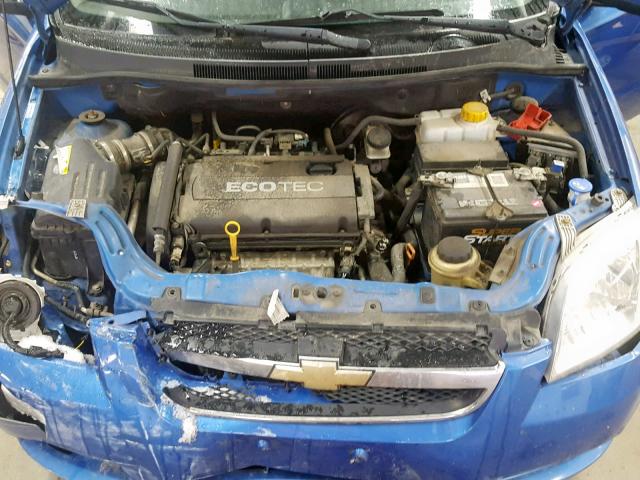 KL1TD56E59B341565 - 2009 CHEVROLET AVEO LS BLUE photo 7