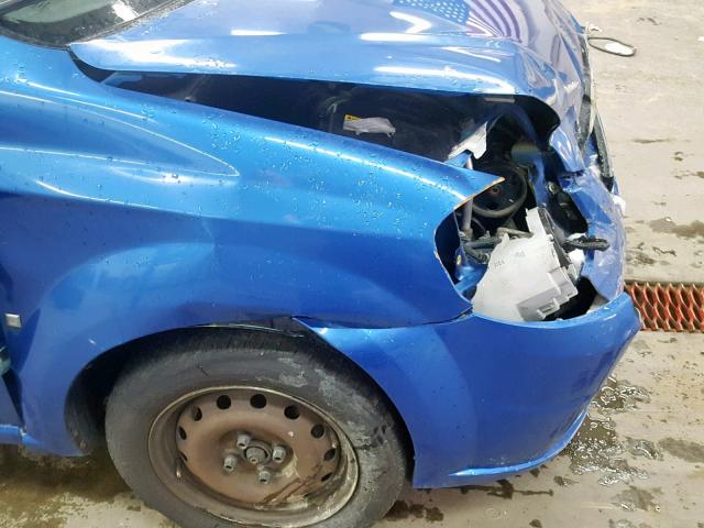 KL1TD56E59B341565 - 2009 CHEVROLET AVEO LS BLUE photo 9