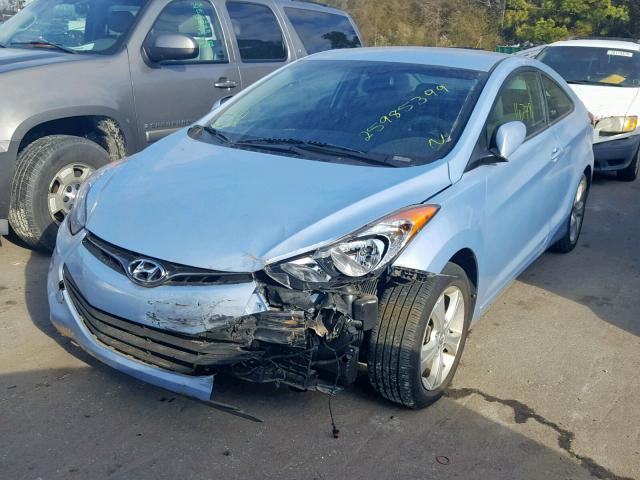 KMHDH6AE1DU014099 - 2013 HYUNDAI ELANTRA CO BLUE photo 2