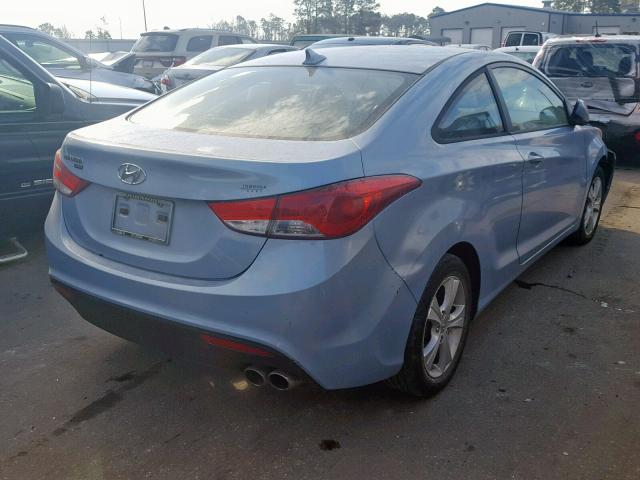 KMHDH6AE1DU014099 - 2013 HYUNDAI ELANTRA CO BLUE photo 4