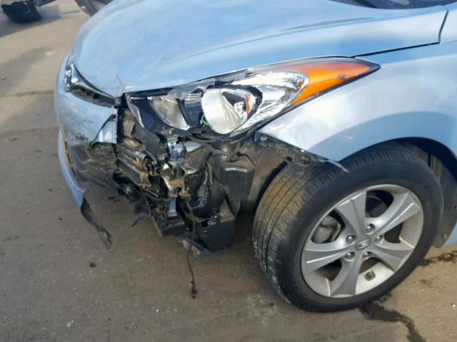 KMHDH6AE1DU014099 - 2013 HYUNDAI ELANTRA CO BLUE photo 9