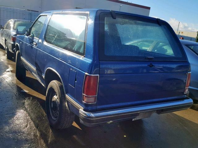 1G8CT18B4F8277240 - 1985 CHEVROLET BLAZER S10 BLUE photo 3