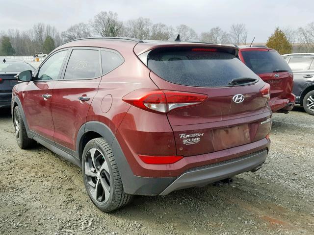 KM8J33A23GU124811 - 2016 HYUNDAI TUCSON LIM RED photo 3