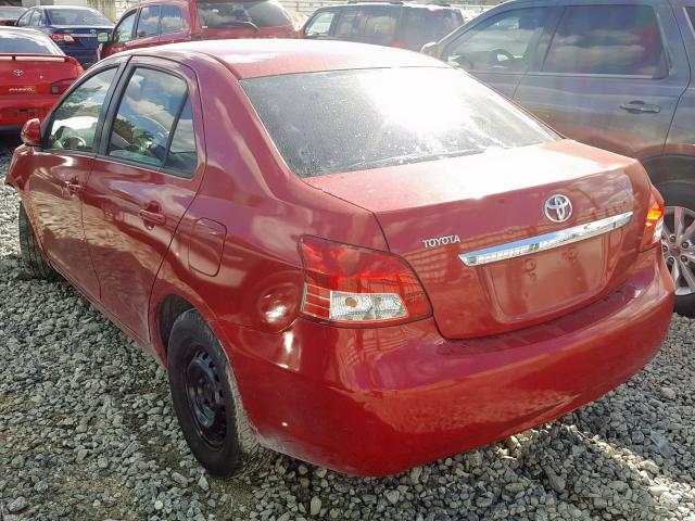 JTDBT923071051420 - 2007 TOYOTA YARIS RED photo 3