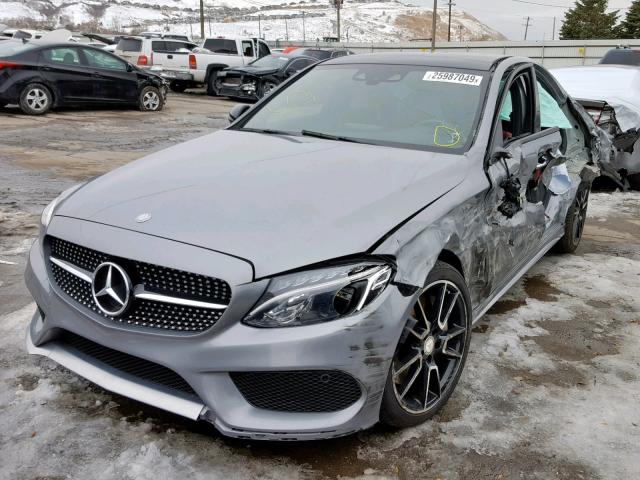 55SWF6EB7GU111984 - 2016 MERCEDES-BENZ C 450 4MAT GRAY photo 2