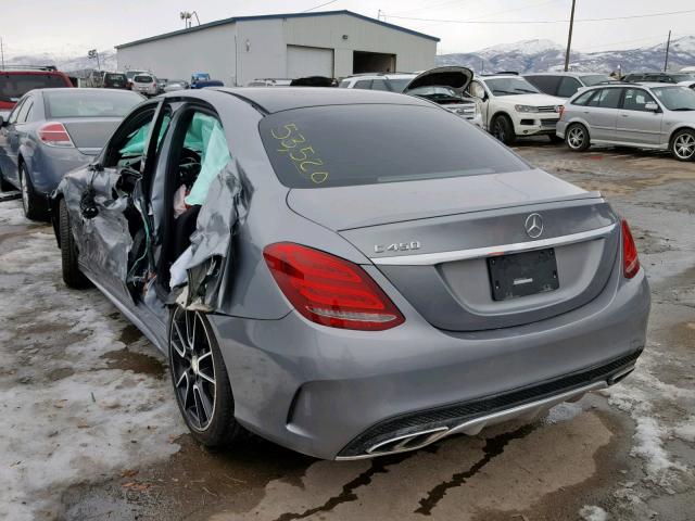 55SWF6EB7GU111984 - 2016 MERCEDES-BENZ C 450 4MAT GRAY photo 3