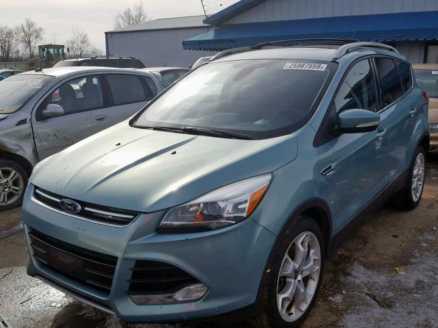 1FMCU0J9XDUB06674 - 2013 FORD ESCAPE TIT TEAL photo 2