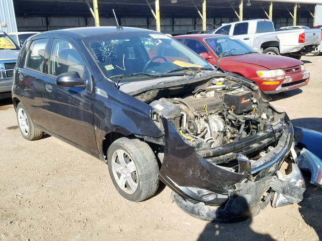 KL1TD66E69B638236 - 2009 CHEVROLET AVEO LS BLACK photo 1