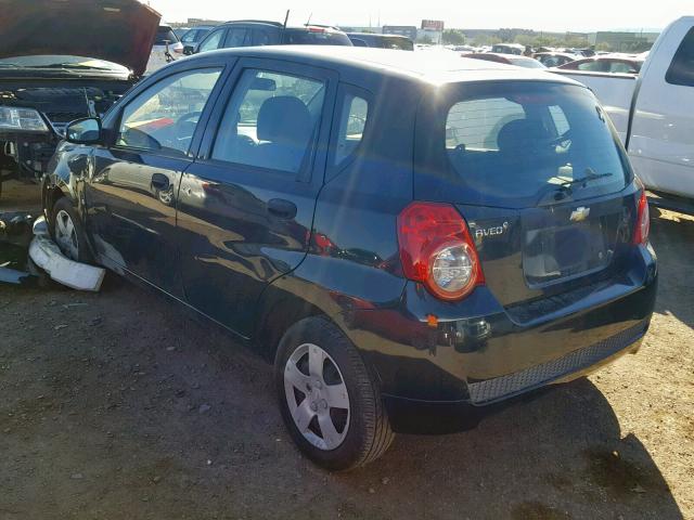 KL1TD66E69B638236 - 2009 CHEVROLET AVEO LS BLACK photo 3