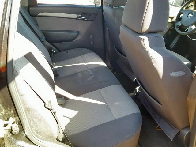 KL1TD66E69B638236 - 2009 CHEVROLET AVEO LS BLACK photo 6