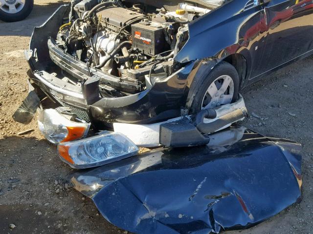 KL1TD66E69B638236 - 2009 CHEVROLET AVEO LS BLACK photo 9