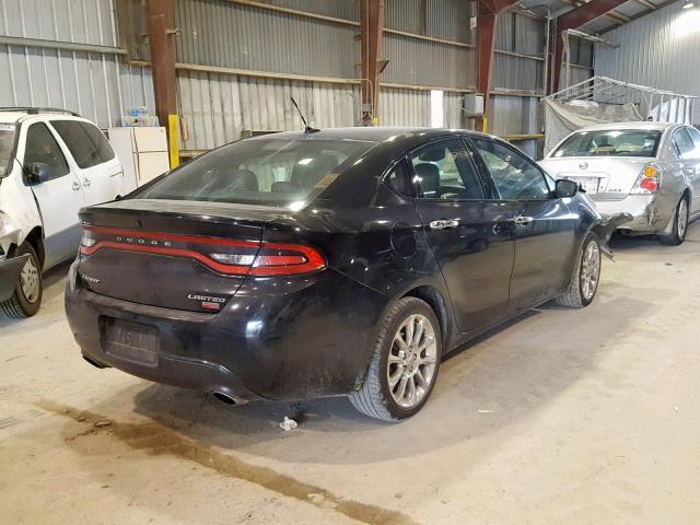 1C3CDFCH7DD176214 - 2013 DODGE DART LIMIT BLACK photo 4