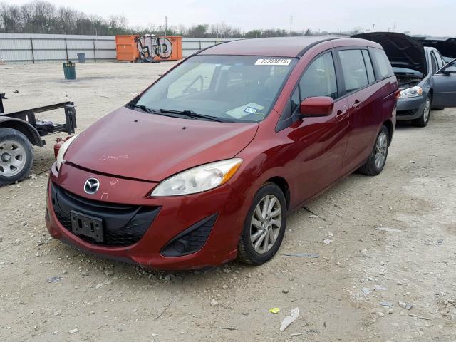 JM1CW2BL0C0107388 - 2012 MAZDA 5 RED photo 2