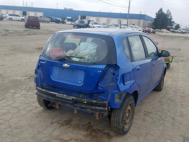 KL1TD6DE7AB135323 - 2010 CHEVROLET AVEO LS BLUE photo 4