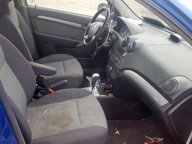 KL1TD6DE7AB135323 - 2010 CHEVROLET AVEO LS BLUE photo 5