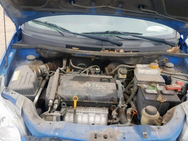 KL1TD6DE7AB135323 - 2010 CHEVROLET AVEO LS BLUE photo 7