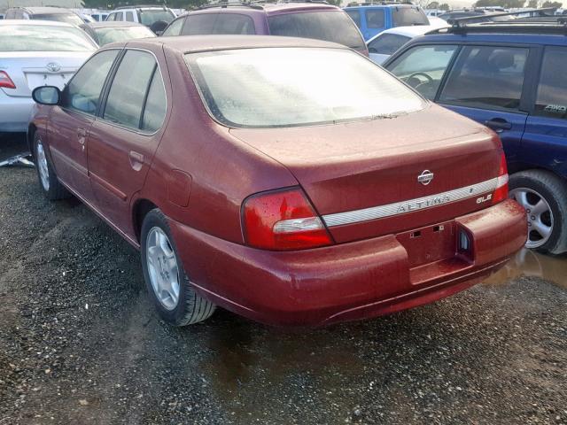 1N4DL01A01C208160 - 2001 NISSAN ALTIMA GXE BURGUNDY photo 3