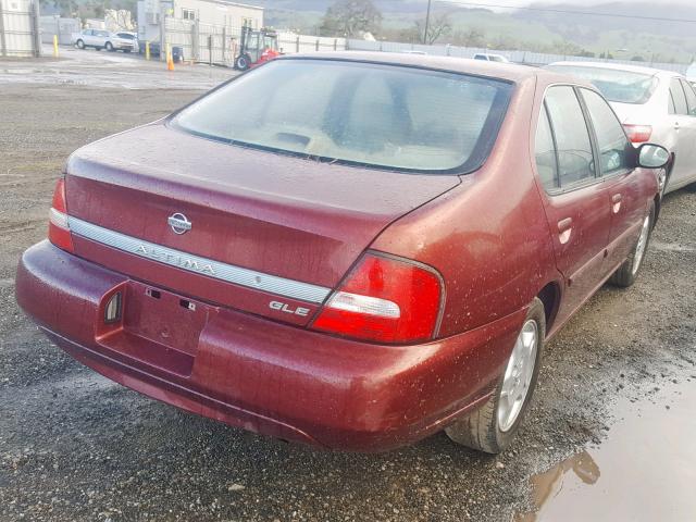 1N4DL01A01C208160 - 2001 NISSAN ALTIMA GXE BURGUNDY photo 4