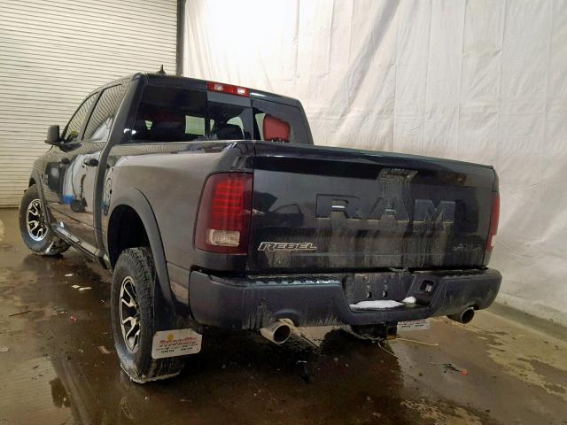 1C6RR7YT3FS785638 - 2015 RAM 1500 REBEL შავი ფოტო 3