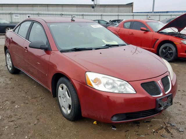 1G2ZF57B484277494 - 2008 PONTIAC G6 VALUE L MAROON photo 1