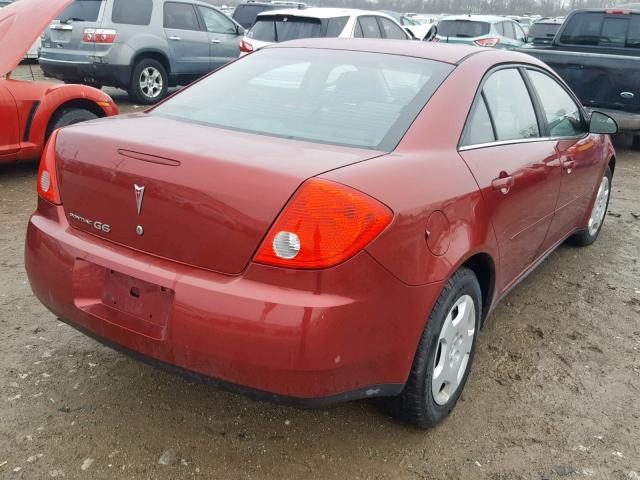 1G2ZF57B484277494 - 2008 PONTIAC G6 VALUE L MAROON photo 4