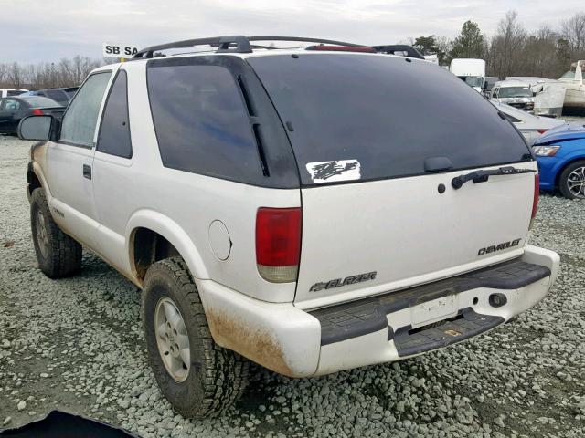 1GNCT18W4YK259441 - 2000 CHEVROLET BLAZER WHITE photo 3