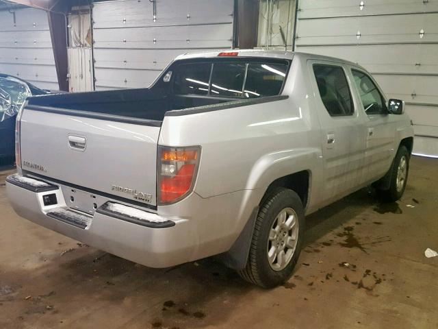 2HJYK16427H536124 - 2007 HONDA RIDGELINE SILVER photo 4