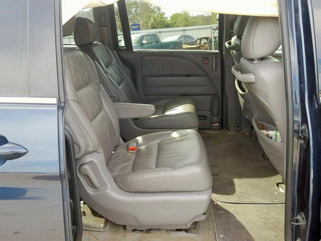 5FNRL3H68AB022839 - 2010 HONDA ODYSSEY EX BLUE photo 6